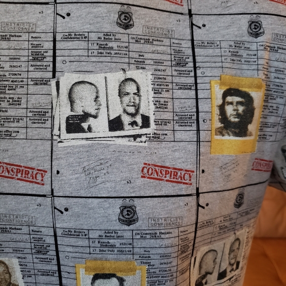 Conspiracy Shirt Tupac MLK Mugshots Lincoln Mens - Picture 8 of 13